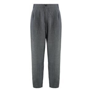 DARKPARK Women's High-Waisted Pleated Tailored Trousers Women GREY Pants